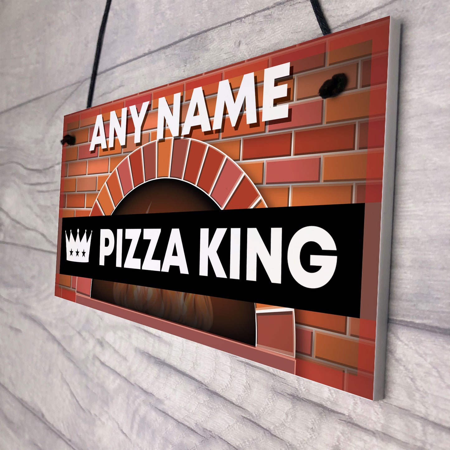 Personalised Pizza King Sign Pizza Oven Sign Garden Summerhouse