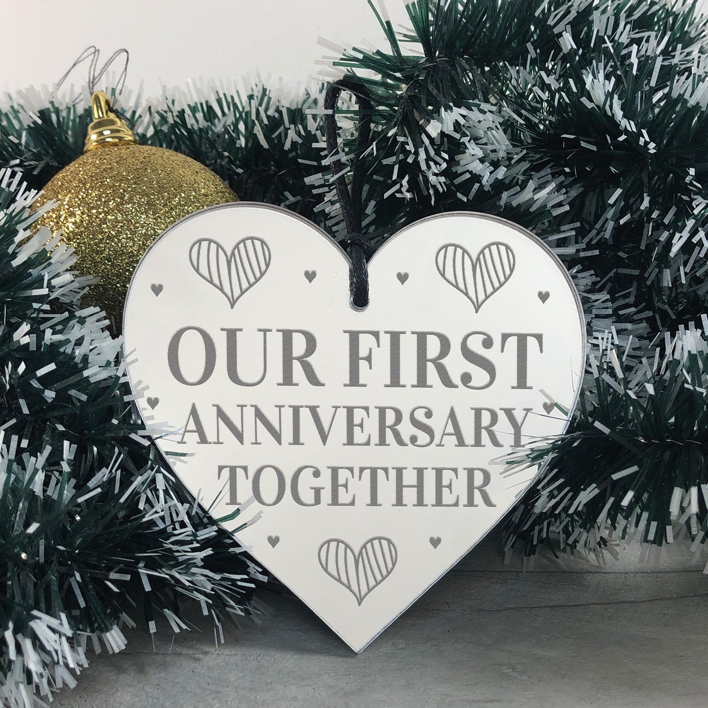 Our First 1st Anniversary Gift For Boyfriend Girlfriend Mirror