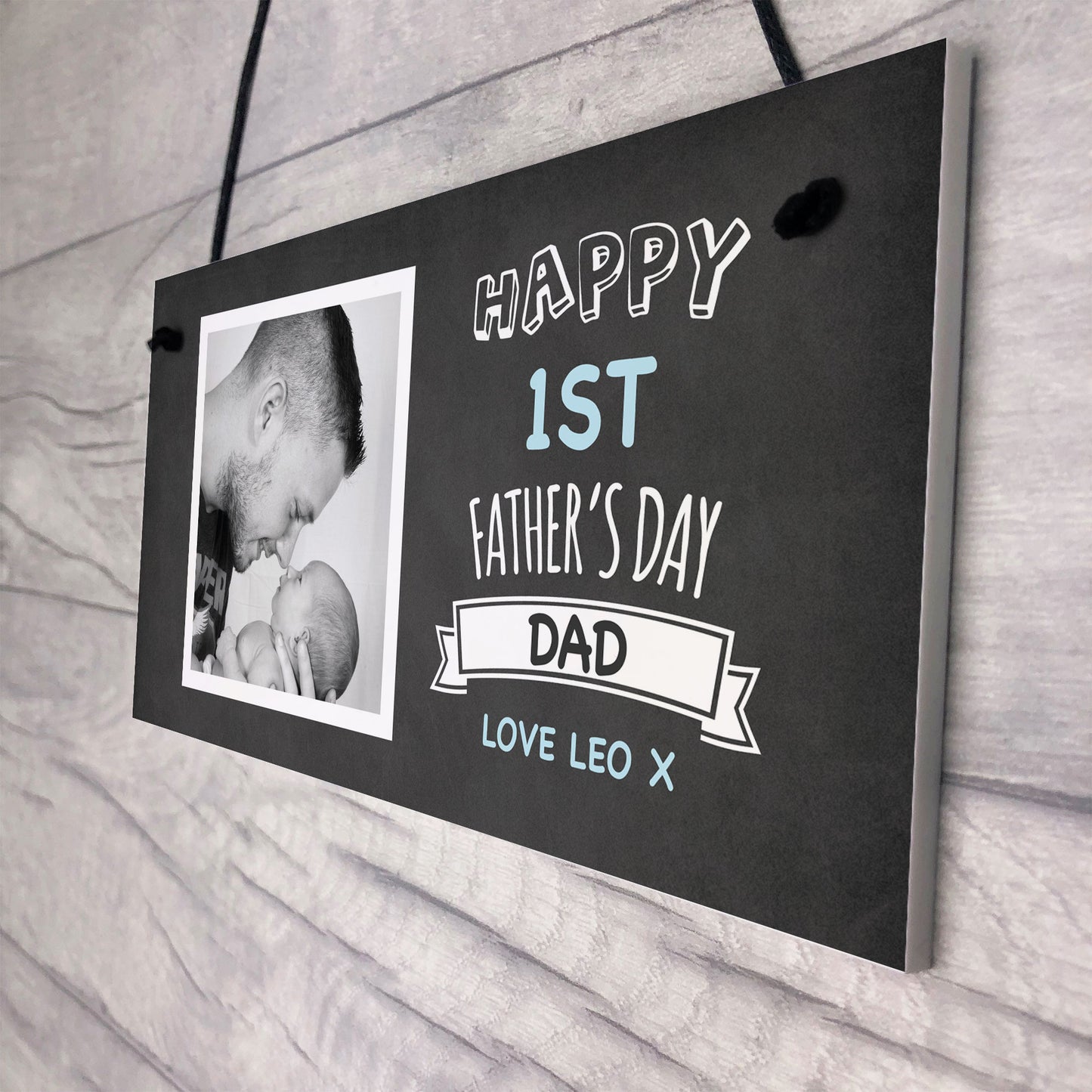 Personalised 1st First Fathers Day Photo Sign Gift For Dad Gift