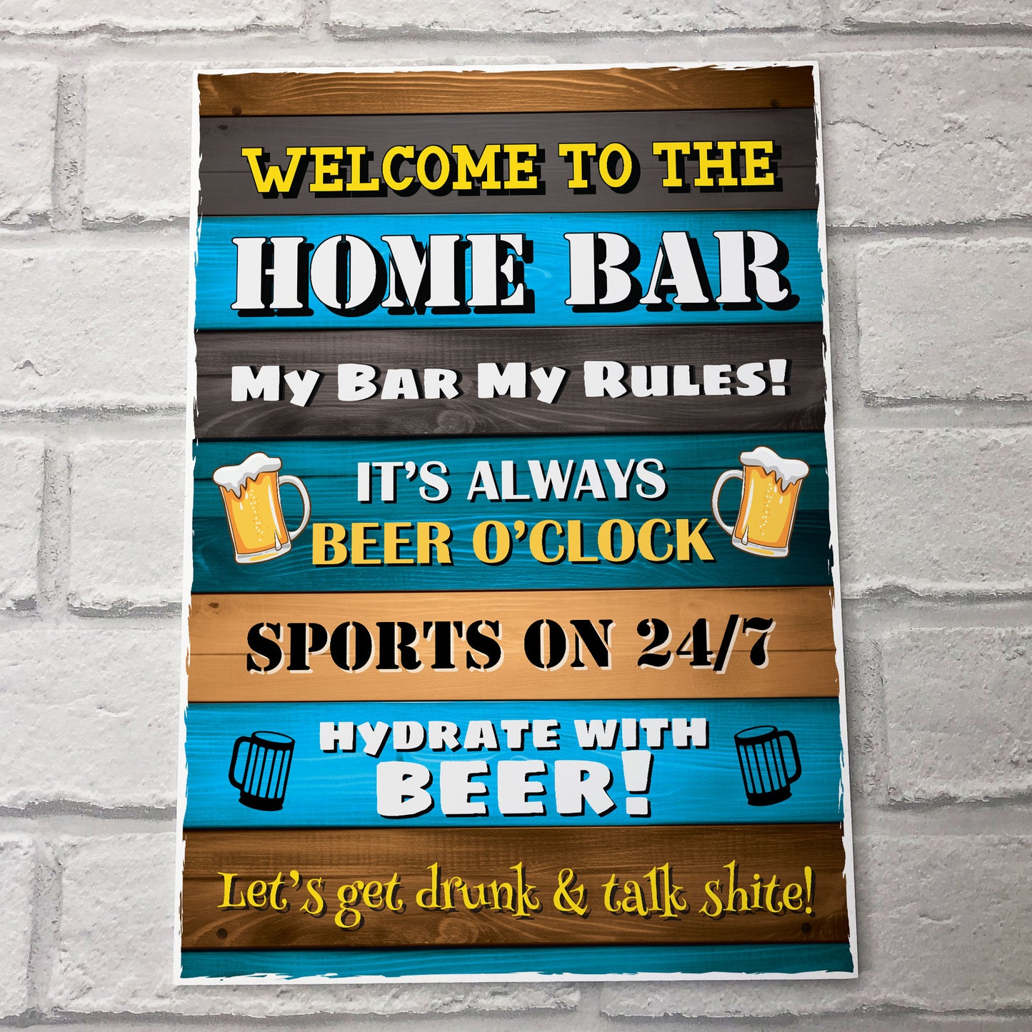 Welcome Plaque Bar Accessories For Home Pub or Outdoor Garden