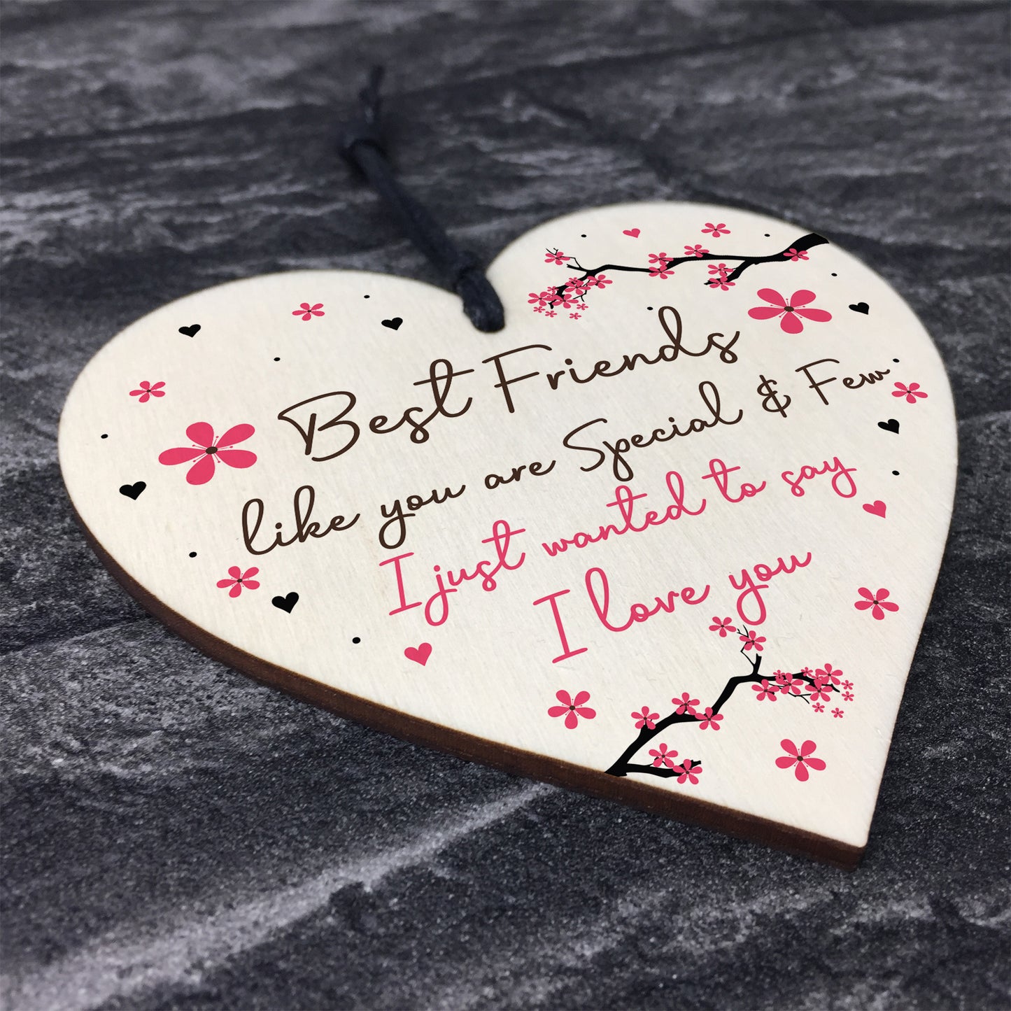Best Friends Gift Wood Heart Friendship Gift Birthday Gift