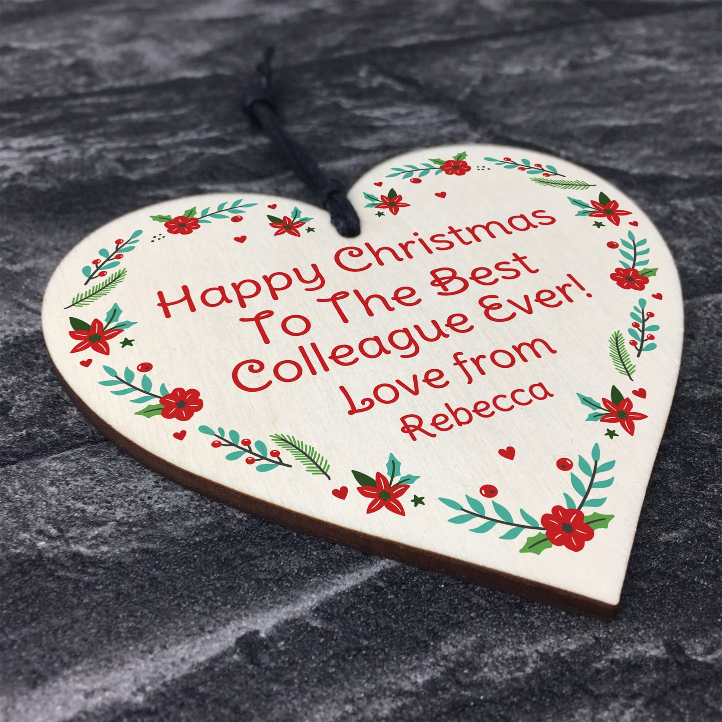 Best Colleague Ever PERSONALISED Christmas Gift Tree Decoration