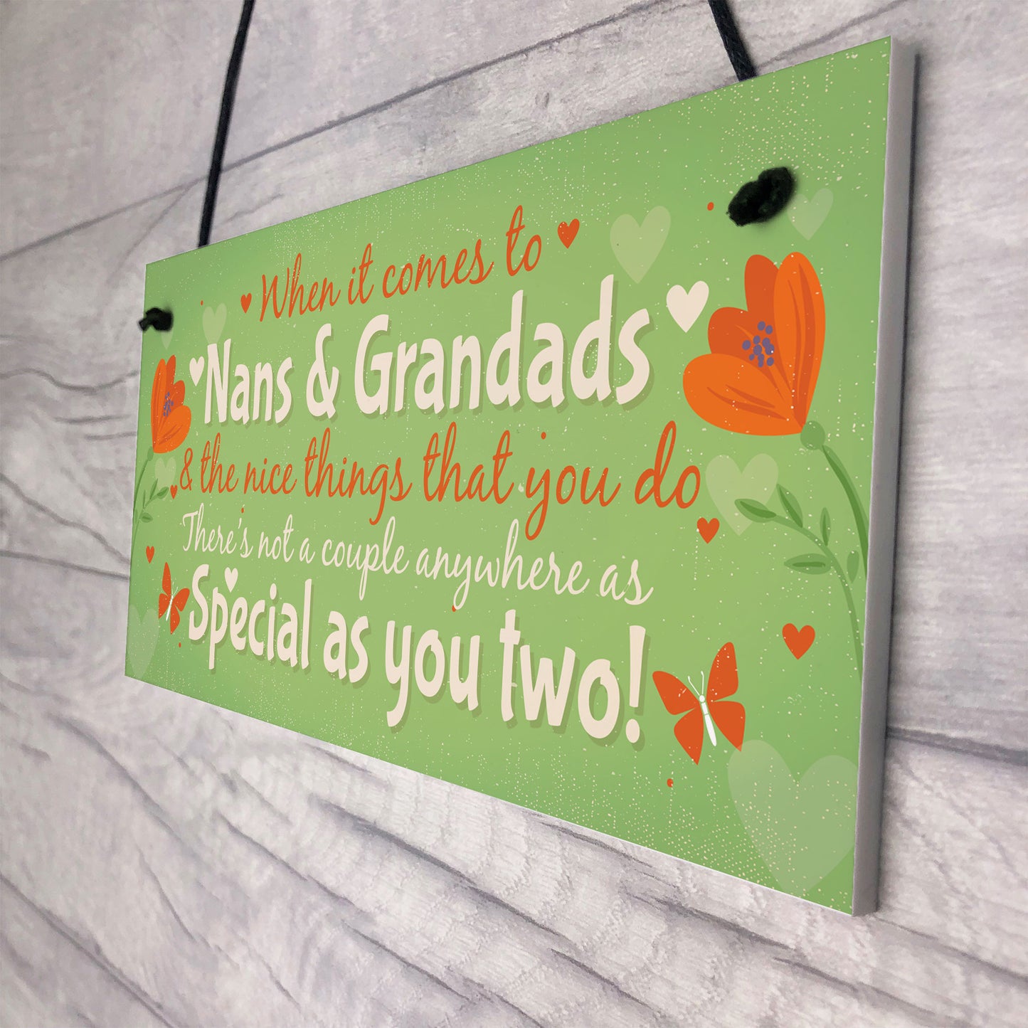 Gifts For NAN And GRANDAD Hanging Plaque Thank You Gift Keespake