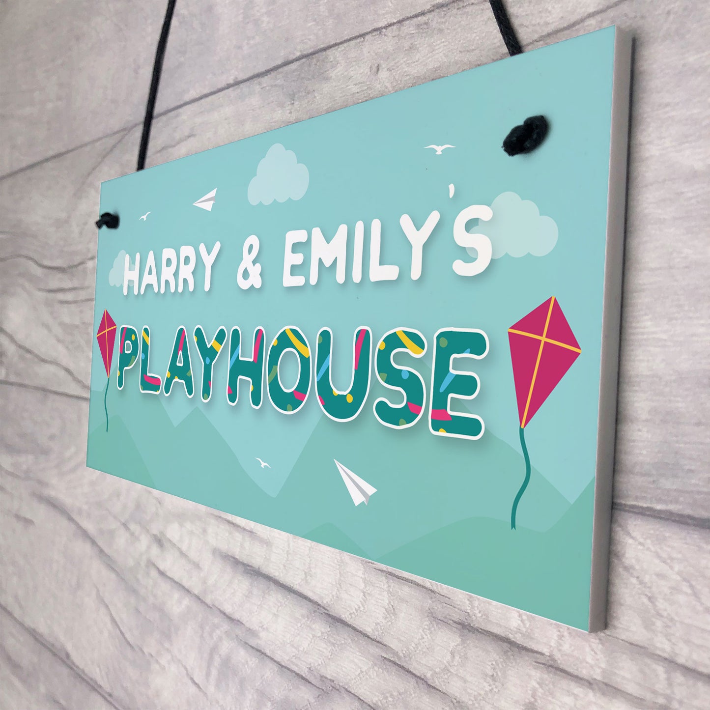 Personalised Any Name Playhouse Sign Childrens Playroom Bedroom