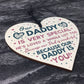 Daddy Gifts From Daughter Wooden Heart Fathers Day Gift From Son