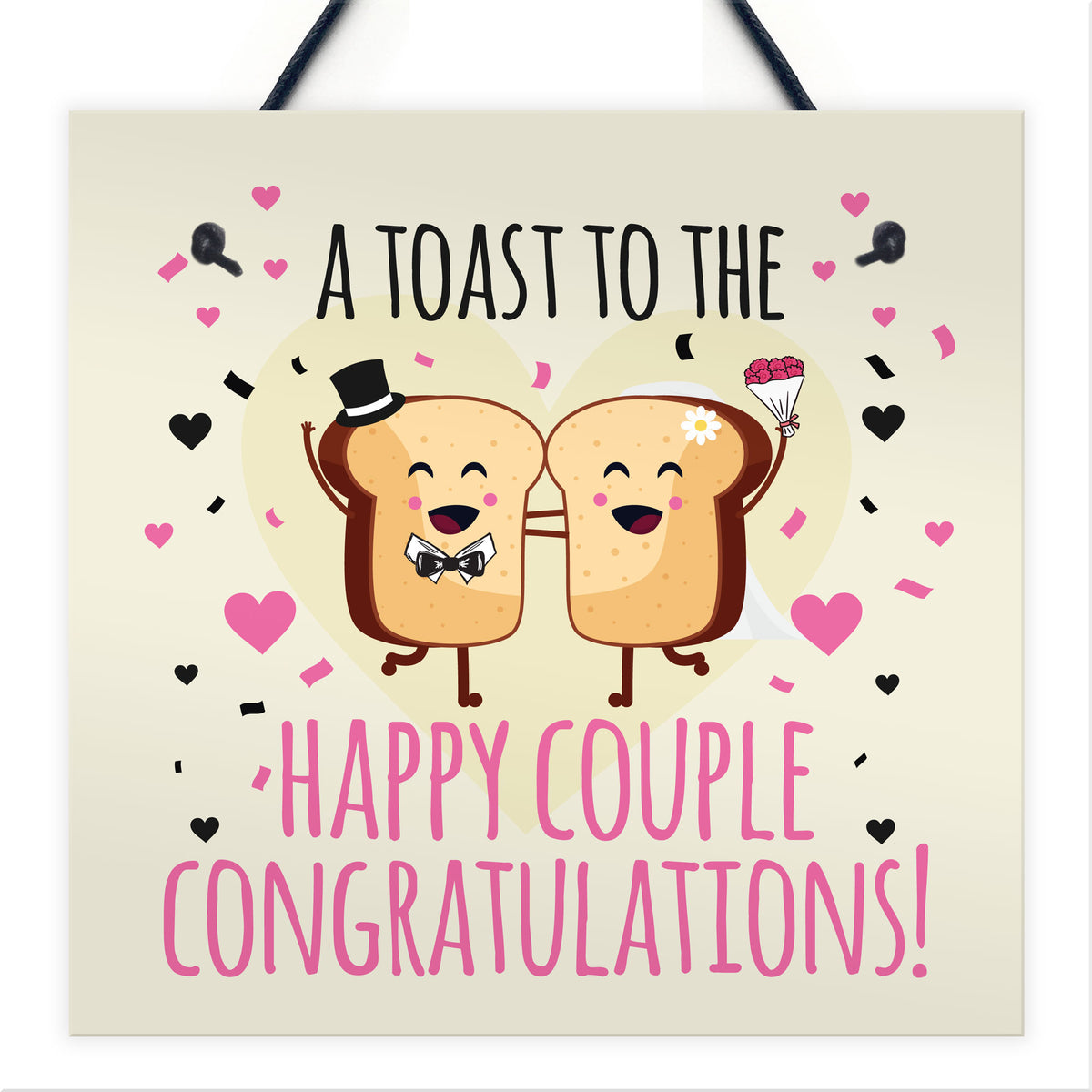 Handmade Wedding Card Bride Groom Congratulations Newlyweds