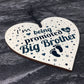 Big Brother Gift From Bump Wood Heart Newborn Baby Christmas