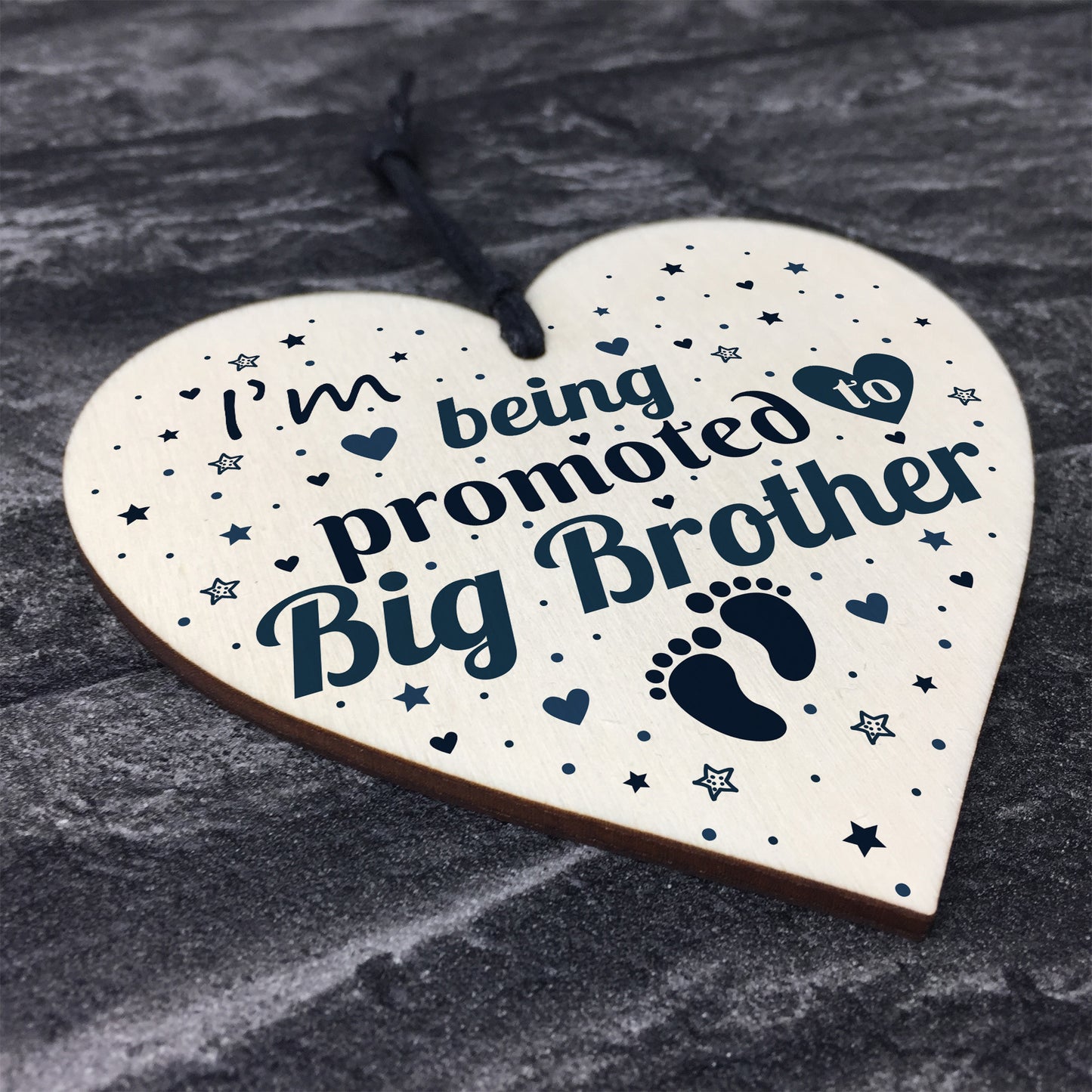 Big Brother Gift From Bump Wood Heart Newborn Baby Christmas