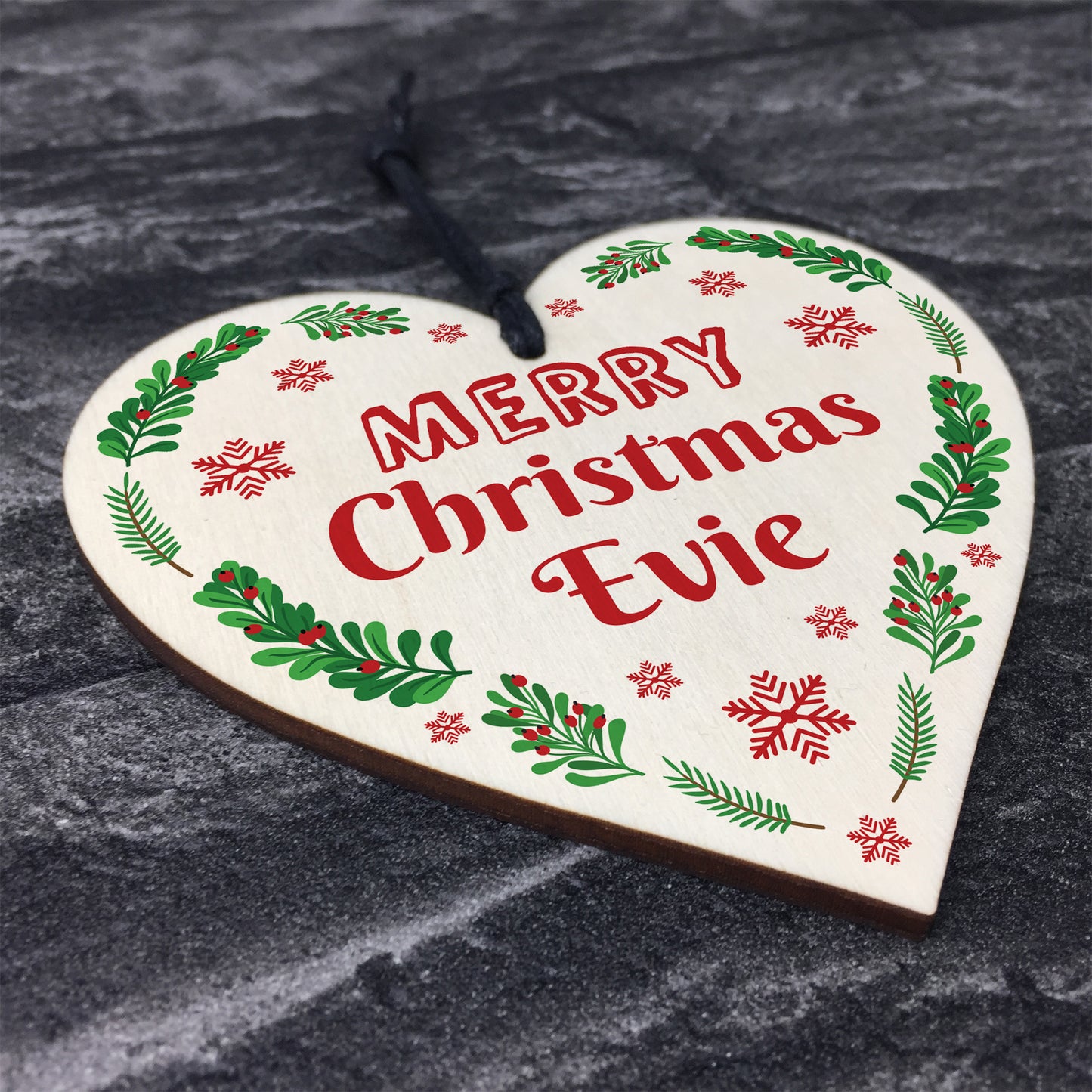 Personalised Christmas Bauble For Daughter Son Heart Decoration