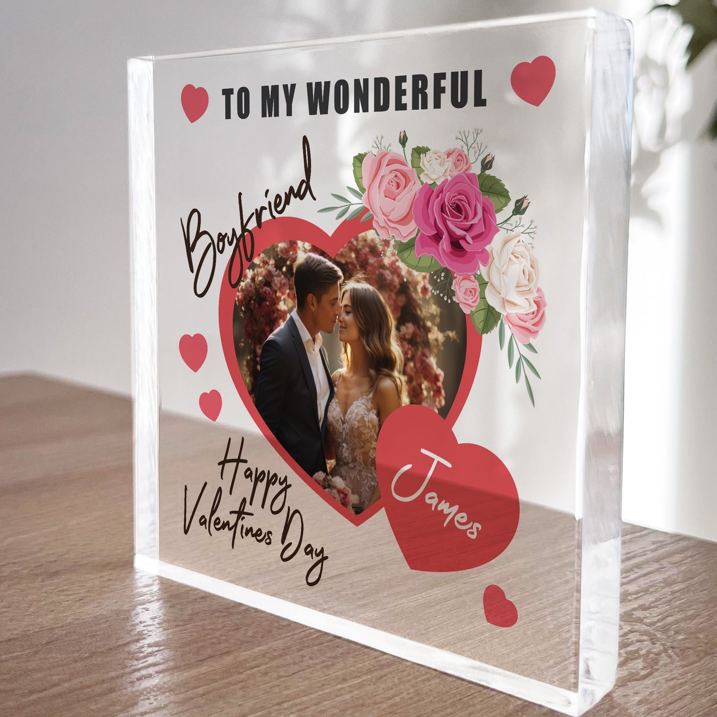 Gift For Valentines Day For Boyfriend Photo Plaque Gift For Him