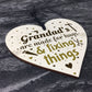 Grandad Novelty Gifts Wood Heart Grandad Christmas Birthday Card