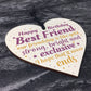 Birthday Best Friend Gift Wood Heart Sign Plaque Thank You Gift