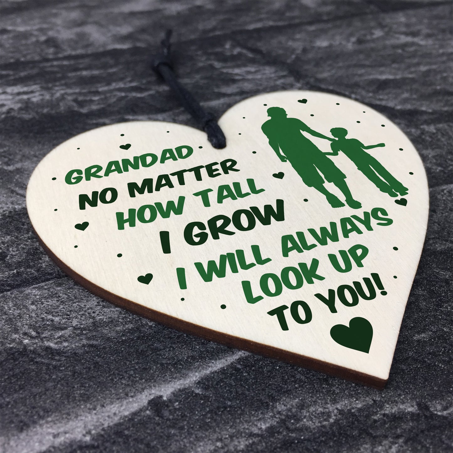 Novelty Gift For Grandad Birthday Christmas Heart Thank You Gift
