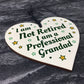 Funny Grandad Gift Wood Heart Not Retired Birthday Gift