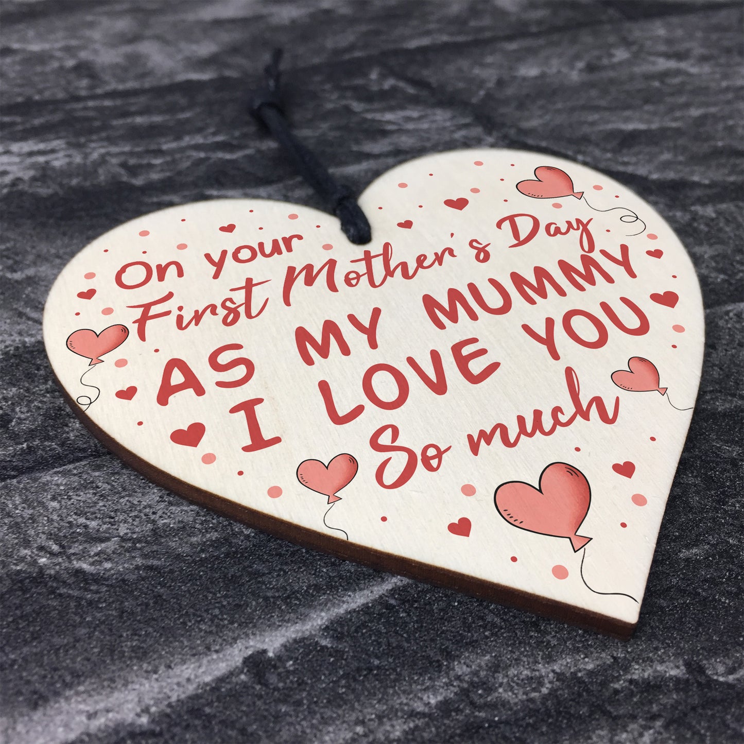 First Mothers Day Wood Heart Gift Mum Mummy To Be Gifts
