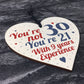 30th Birthday Gift Wooden Heart Sign Gift For Friend Family