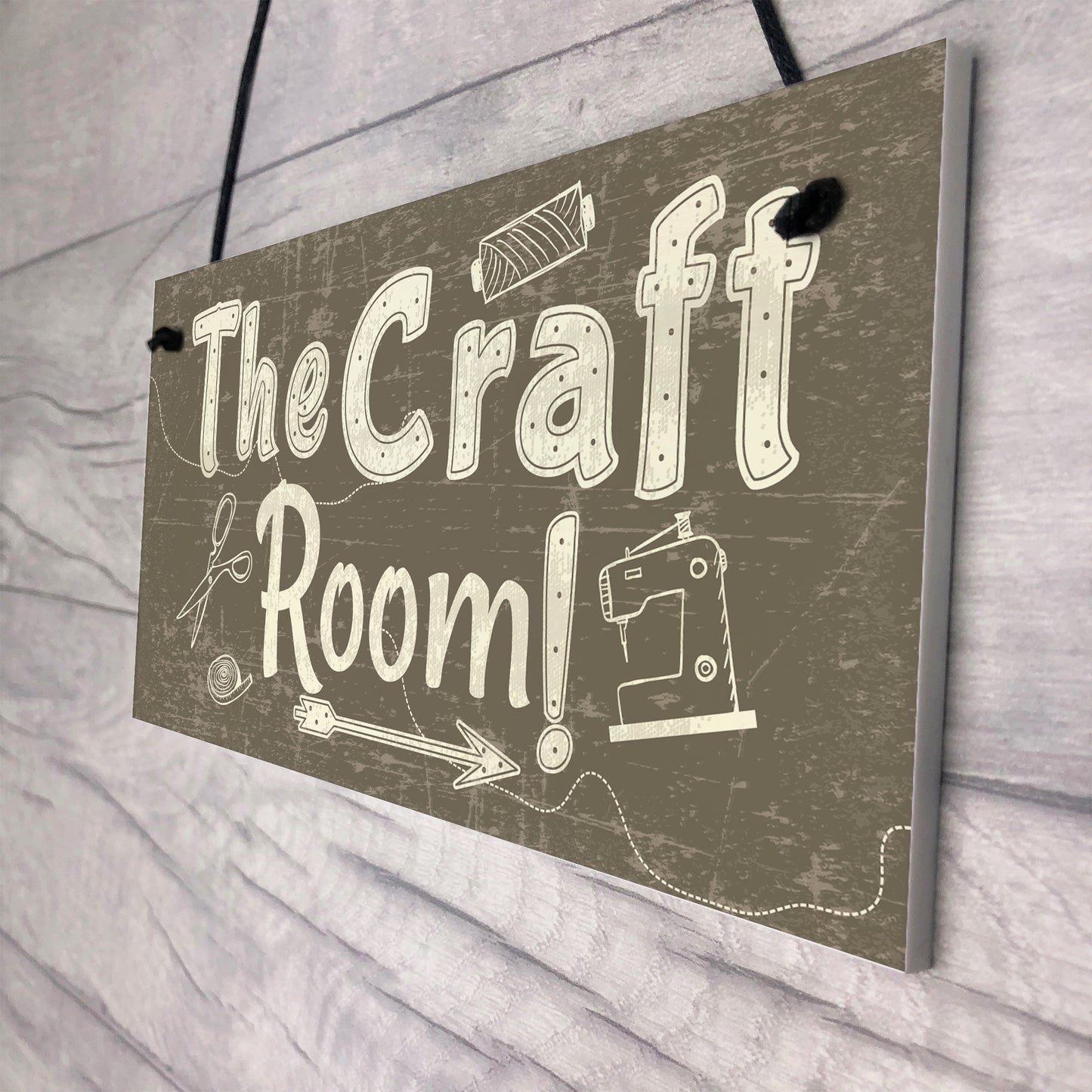 Handmade The Craft Room Home Decor Shabby Chic Hanging Plaque