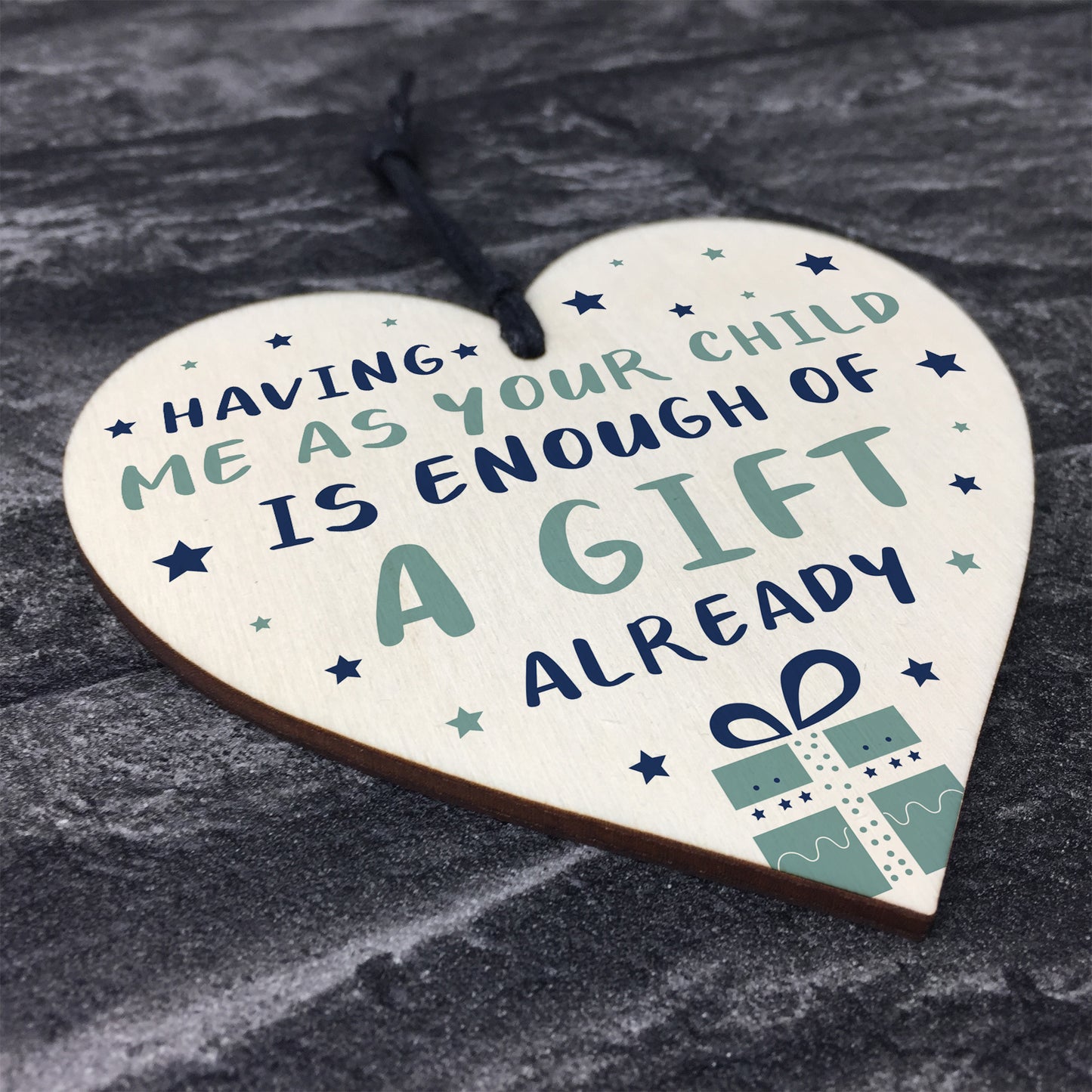 Funny Fathers Day Birthday Gift For Dad Wood Heart Daughter Son