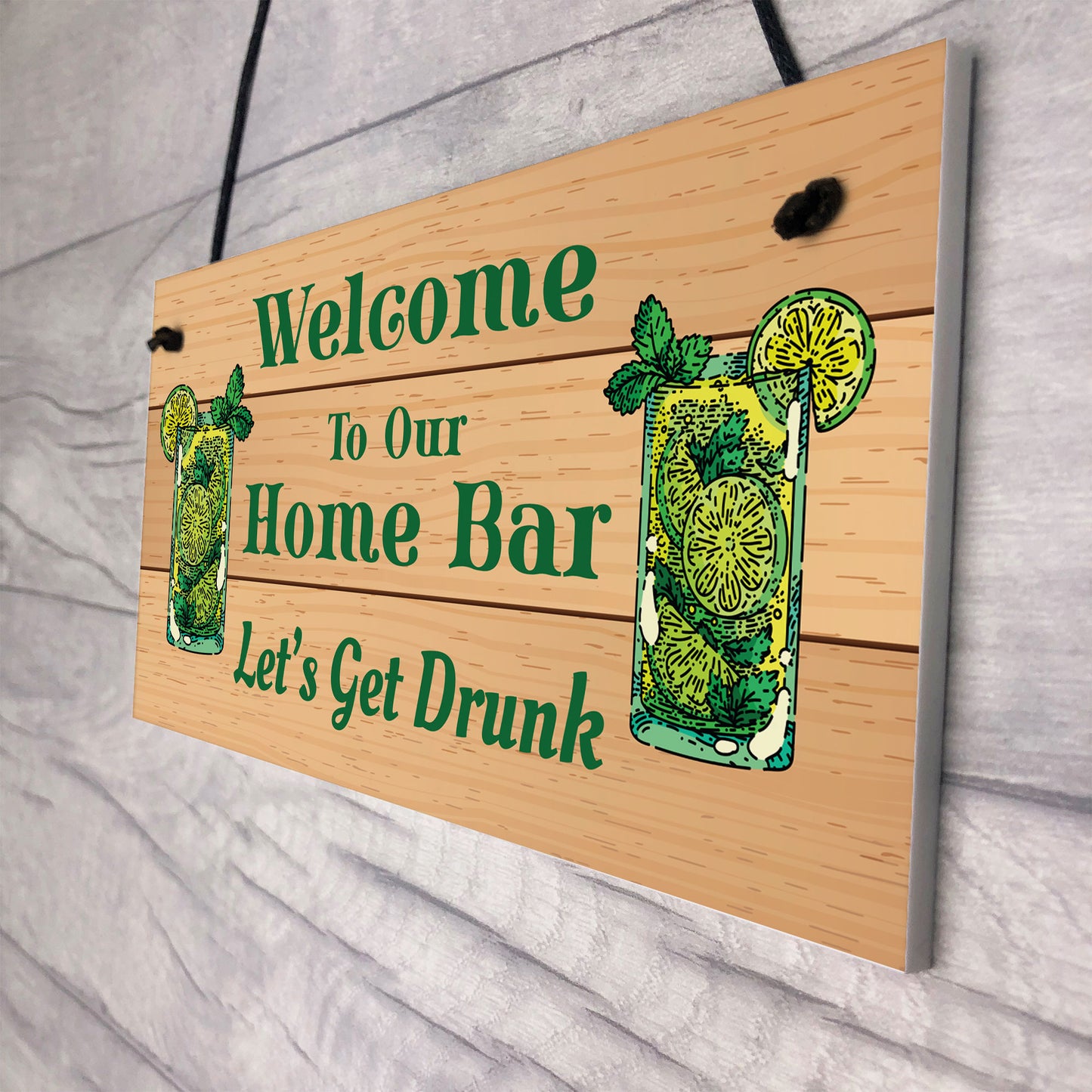 Shabby Home Bar Sign For Garden Summerhouse Shed Hanging Sign